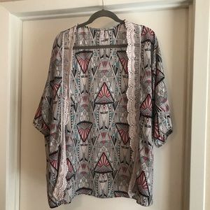 Tribal print boho Kimono